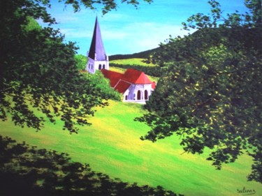 Painting titled "l-eglise.jpg" by Lolo, Original Artwork