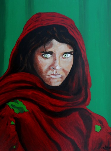 Pittura intitolato "l-afghane.jpg" da Lolo, Opera d'arte originale