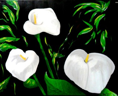 Painting titled "les-arums.jpg" by Lolo, Original Artwork