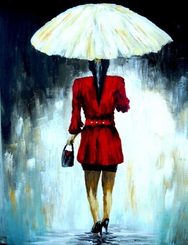 Painting titled "un-soir-de-pluie.jpg" by Lolo, Original Artwork