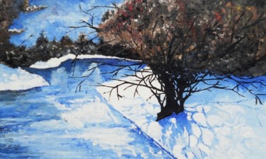 Peinture intitulée "fraicheur-hivernale…" par Lolo, Œuvre d'art originale, Acrylique