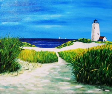 Painting titled "le-phare-2.jpg" by Lolo, Original Artwork, Acrylic