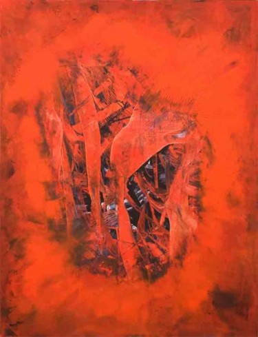 Картина под названием "VIE INTERIEURE" - Li, Подлинное произведение искусства, Акрил Установлен на Деревянная рама для носил…