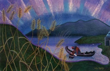Peinture intitulée "Wheat and Northern…" par Sally Appleby, Œuvre d'art originale, Huile