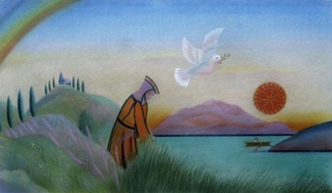 Peinture intitulée "Woman at Peace" par Sally Appleby, Œuvre d'art originale, Huile