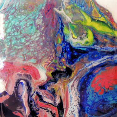 Peinture intitulée "cartwheel-galaxy.jpg" par Sally Mustang, Œuvre d'art originale, Acrylique