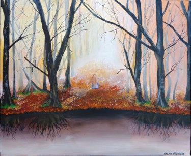 Painting titled "Autumn" by Salma Erguiague, Original Artwork, Acrylic