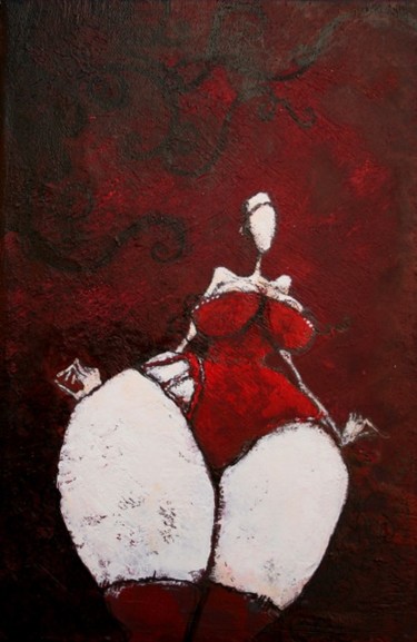Malarstwo zatytułowany „Rouge chaperon” autorstwa Karine Salmieri, Oryginalna praca