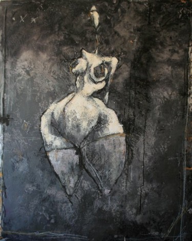 Peinture intitulée "Echapée nocturne" par Karine Salmieri, Œuvre d'art originale