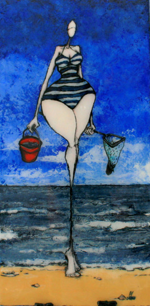 Malarstwo zatytułowany „Marées” autorstwa Karine Salmieri, Oryginalna praca