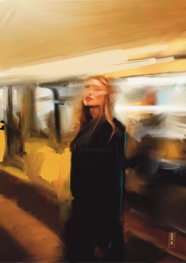 Digital Arts titled "L’attente" by Salomé Pilot (Nomé), Original Artwork, Digital Painting