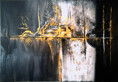 Malerei mit dem Titel "Notte sul lago" von Salotti •  Artist, Original-Kunstwerk, Acryl