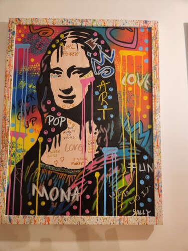 Painting titled "Monart" by Saloua Mercier, Original Artwork, Acrylic Mounted on Wood Stretcher frame