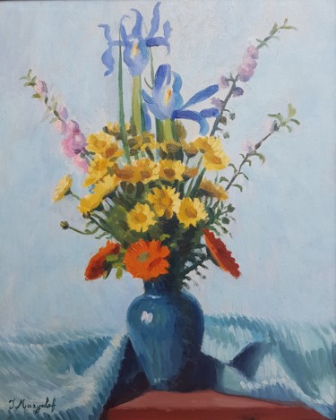 Peinture intitulée "Flores J Margalef" par Spa Pe, Œuvre d'art originale, Huile