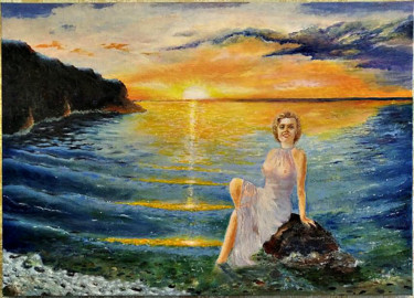 Ζωγραφική με τίτλο "Marilyn Monroe. Swi…" από Зоя Маслий, Αυθεντικά έργα τέχνης, Λάδι
