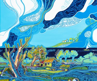 Peinture intitulée "1-bord-de-mer.jpg" par Roger Salucci, Œuvre d'art originale, Acrylique