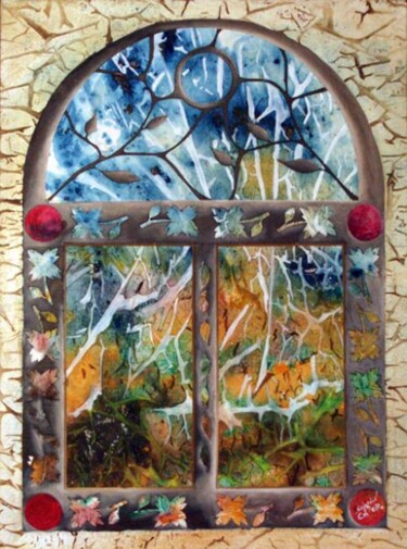 Pintura titulada "ventana" por Salvador Cabello, Obra de arte original