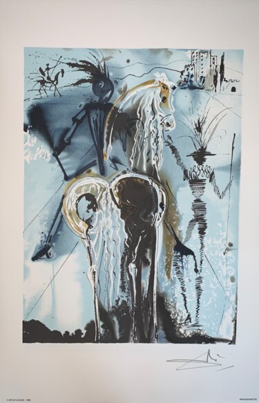 Printmaking titled "Don Quichotte" by Salvador Dali, Original Artwork, Lithography