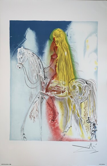 Prenten & gravures getiteld "Lady Godiva" door Salvador Dali, Origineel Kunstwerk, Lithografie