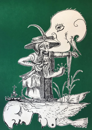Prenten & gravures getiteld "Les Songes Drolatiq…" door Salvador Dali, Origineel Kunstwerk, Lithografie
