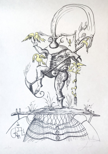Εκτυπώσεις & Χαρακτικά με τίτλο "Les Songes Drolatiq…" από Salvador Dali, Αυθεντικά έργα τέχνης, Λιθογραφία