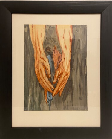 Printmaking titled "The mounth of Geyron" by Salvador Dali, Original Artwork, Lithography Mounted on Other rigid panel