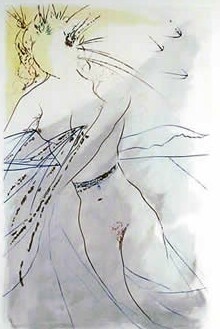 Druckgrafik mit dem Titel "THOU ART FAIRE MY L…" von Salvador Dali, Original-Kunstwerk