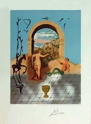 Estampas & grabados titulada "Gateway to the New…" por Salvador Dali, Obra de arte original