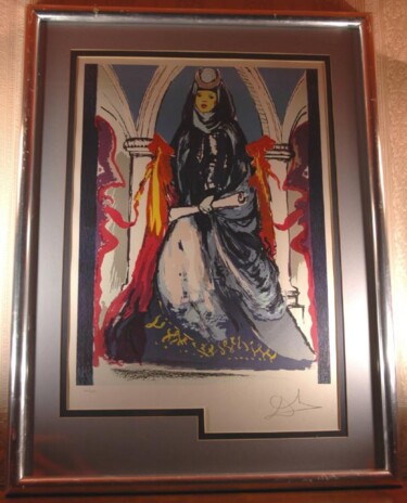 Incisioni, stampe intitolato "LADY BLUE" da Salvador Dali, Opera d'arte originale