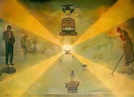 Printmaking titled "The Station at Perp…" by Salvador Dali, Original Artwork