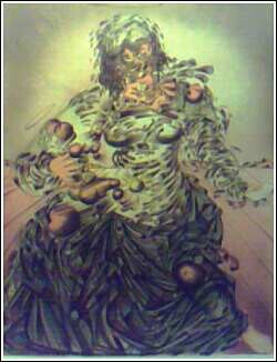 Druckgrafik mit dem Titel "Corpuscular Madonna" von Salvador Dali, Original-Kunstwerk