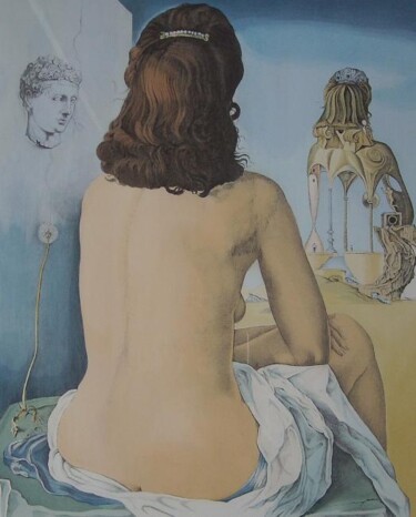 Gravures & estampes intitulée "Ma femme nue" par Salvador Dali, Œuvre d'art originale