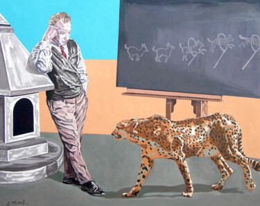 Картина под названием "Pasar por el aro" - Salvador Torres, Подлинное произведение искусства, Масло