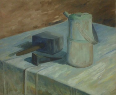 Painting titled "Bodegón con carburo…" by Salvadore, Original Artwork, Oil