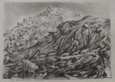 Drawing titled "Carneritos en el ce…" by Salvador Velarde, Original Artwork, Pencil