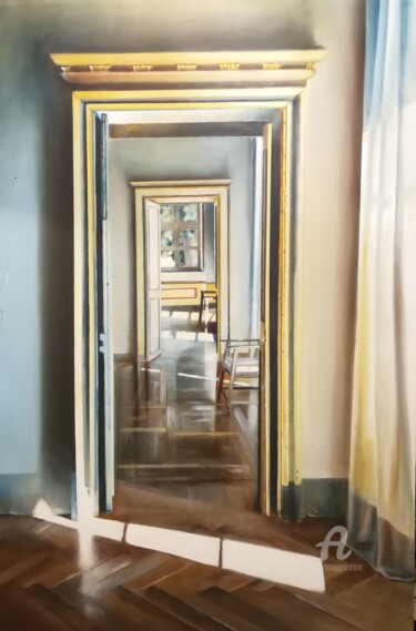 Malerei mit dem Titel "Interior 26" von Salvatore Cocca, Original-Kunstwerk, Öl