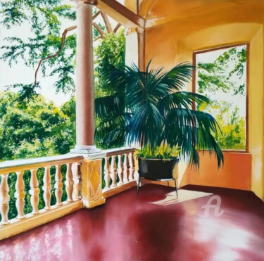 Painting titled "INTERIOR 39" by Salvatore Cocca, Original Artwork, Oil