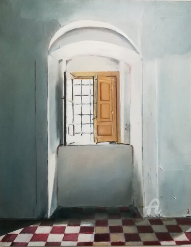 Painting titled "INTERIOR 42" by Salvatore Cocca, Original Artwork, Oil