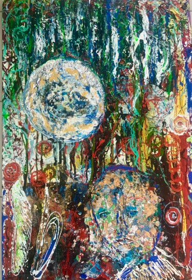 Картина под названием "Amertume" - Salvatore Di Meo, Подлинное произведение искусства, Масло Установлен на Деревянная рама д…