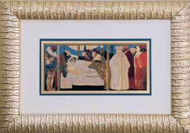 Incisioni, stampe intitolato "Natività" da Salvatore Fiume, Opera d'arte originale, Serigrafia