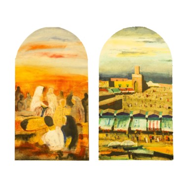 Pittura intitolato "Lunette Marrakech" da Salvatore Magazzini, Opera d'arte originale