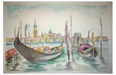 Painting titled "Venezia" by Salvatore Negro, Original Artwork, Watercolor