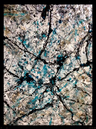 Painting titled "Astrazione 2014" by Salvatore Petrucino, Original Artwork, Enamel Mounted on Wood Panel