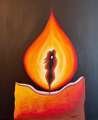 Pintura titulada "Passione ardente" por Salvatore Petrucino, Obra de arte original, Acrílico Montado en Bastidor de camilla…