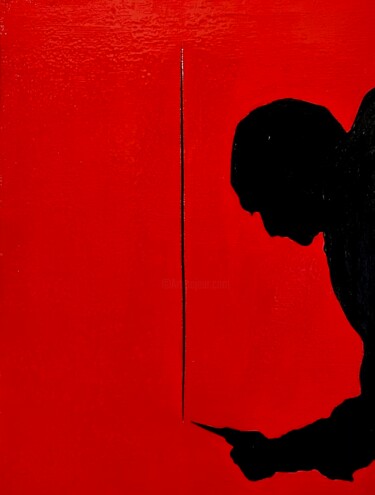 Картина под названием "The Cut" - Salvatore Petrucino, Подлинное произведение искусства, Эмаль