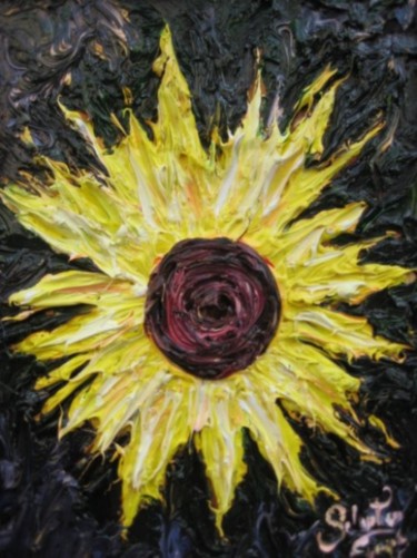 Pittura intitolato "GIRA SOLE" da Salvatore Capossela, Opera d'arte originale, Olio