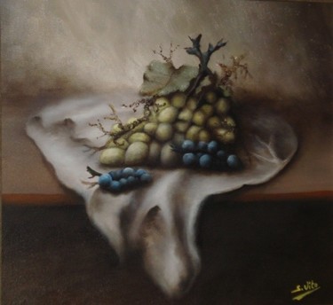 Pittura intitolato "Uva" da Salvatore Vito, Opera d'arte originale, Olio