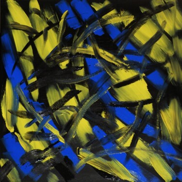 Pittura intitolato "La tigre gialla" da Salvo Illuminato, Opera d'arte originale, Acrilico