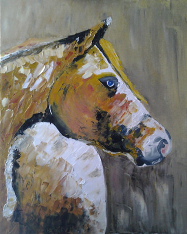 Pintura intitulada "Appaloosa" por Salvo Distefano, Obras de arte originais, Óleo