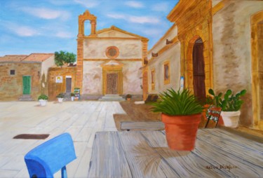 Painting titled "Borgo Antico, Marza…" by Salvo Distefano, Original Artwork, Oil